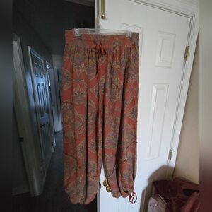 Black Velvet Bohemian Patterned Pants